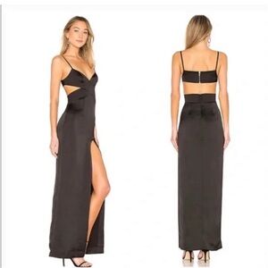 Lovers + Friends Black Backless Maxi Dress